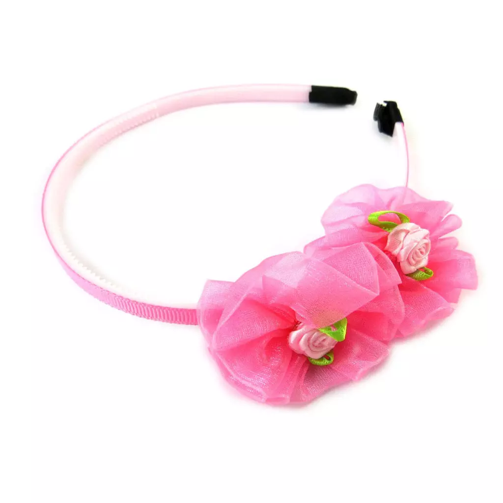 Les Trésors De Lily Serre Tête Enfant 'Scarlett' Rose Fuschia 80x25 Mm [N7287]