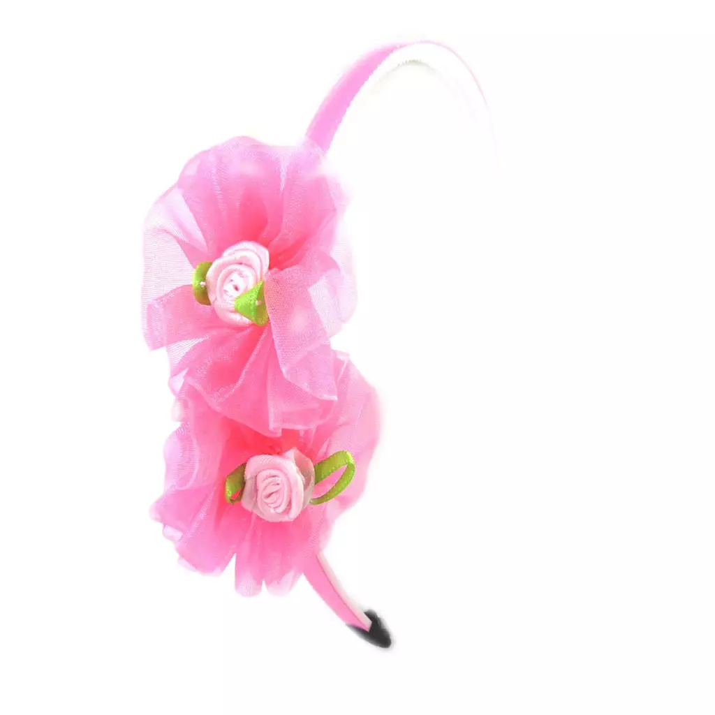 Les Trésors De Lily Serre Tête Enfant 'Scarlett' Rose Fuschia 80x25 Mm [N7287]
