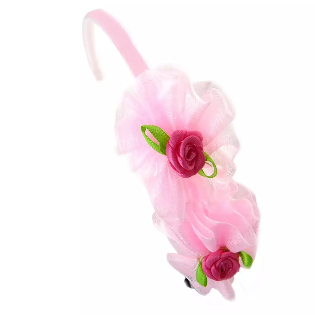 les trésors de lily Serre Tête enfant 'Scarlett' rose pâle 80x25 mm [N7288]