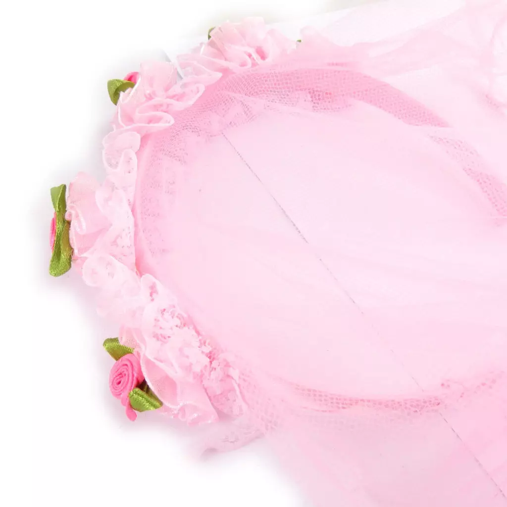 Les Trésors De Lily Serre Tête Et Voile Enfant 'Scarlett' Rose 3 Cm [K1036]