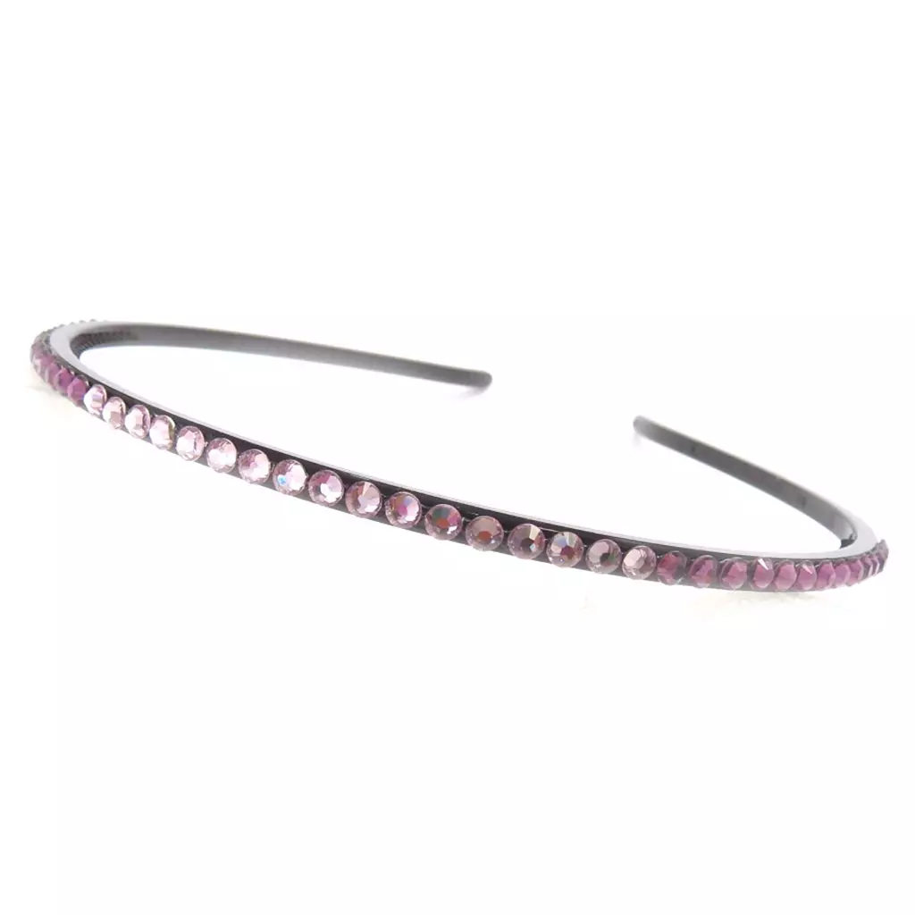 Les Trésors De Lily Serre Tête 'Night Queen' Mauve Cristal 4 Mm [D4984]