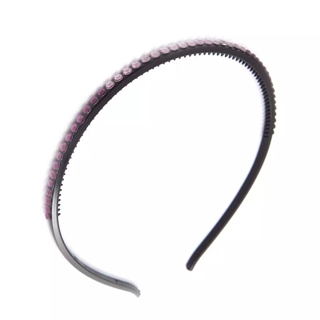 Les Trésors De Lily Serre Tête 'Night Queen' Mauve Cristal 4 Mm [D4984]