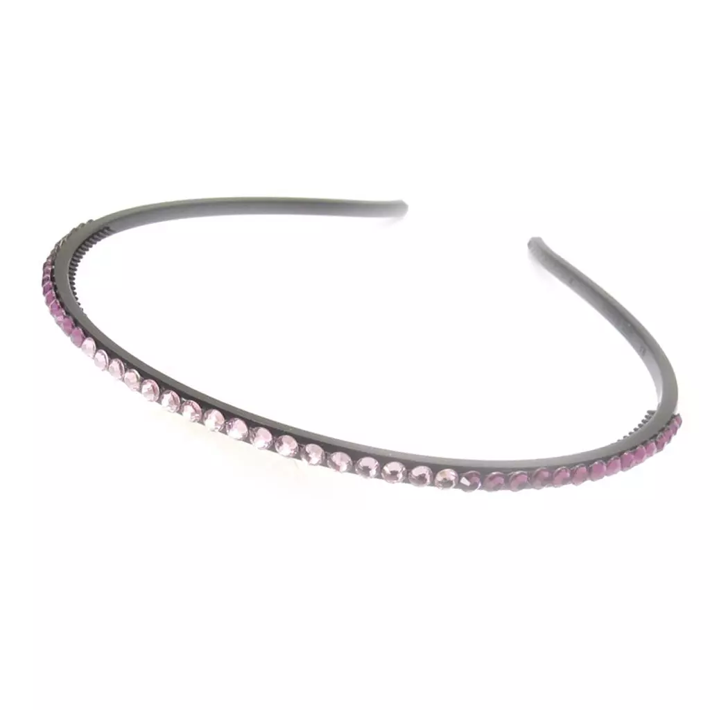 Les Trésors De Lily Serre Tête 'Night Queen' Mauve Cristal 4 Mm [D4984]