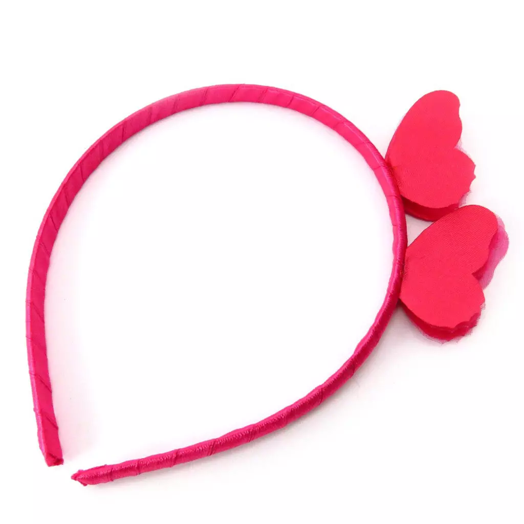 Les Trésors De Lily Serre Tête 'Papillons' Fuschia 7x5 Cm [J5737]