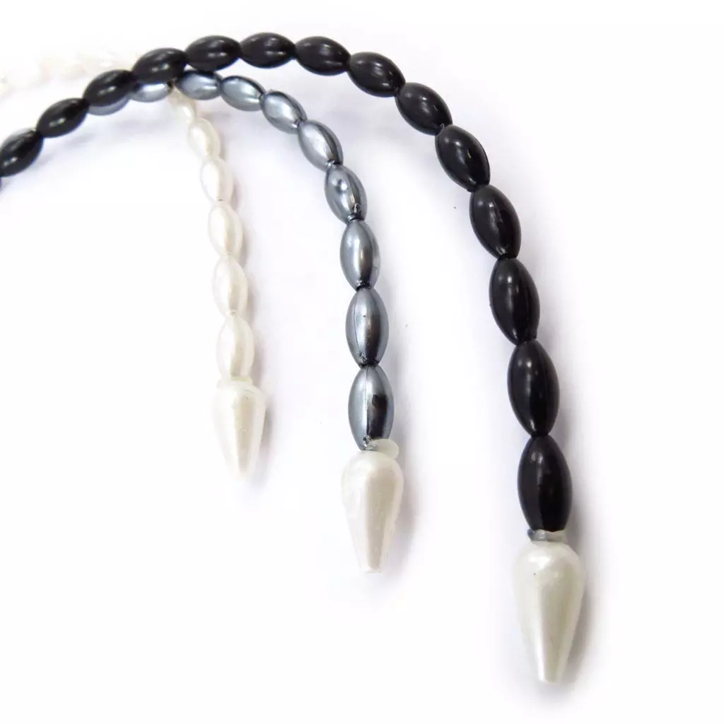 Les Trésors De Lily Serre Tête Perles 'Perla' Gris 5 Mm [R7785]