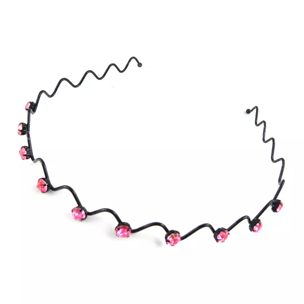 Les Trésors De Lily Serre Tête 'Sissi' Rose Noir Strass 8 Mm [L6399]