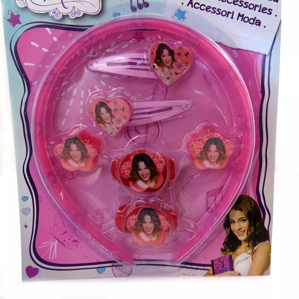 Les Trésors De Lily Set Accessoires Cheveux 'Violetta' Rose (7 Pièces) [M1659]