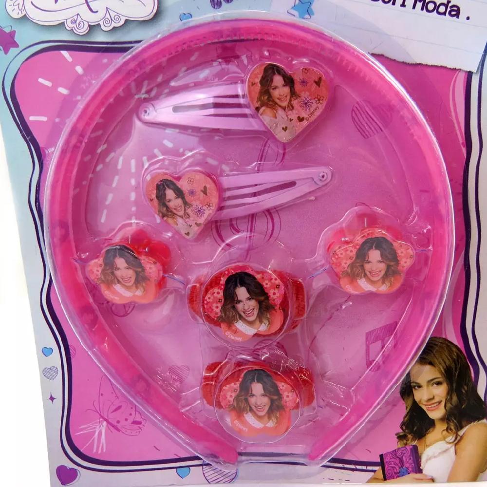 Les Trésors De Lily Set Accessoires Cheveux 'Violetta' Rose (7 Pièces) [M1659]