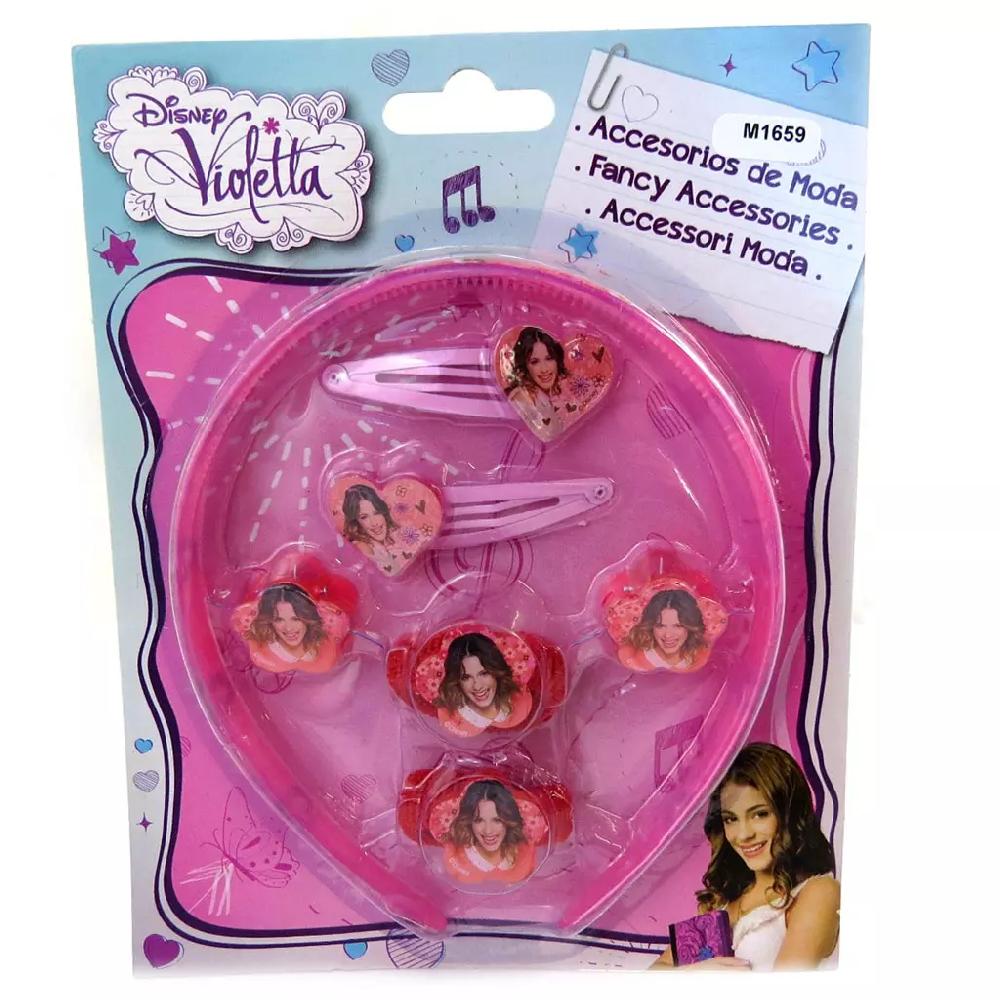 les trésors de lily Set accessoires cheveux 'Violetta' rose (7 pièces) [M1659]