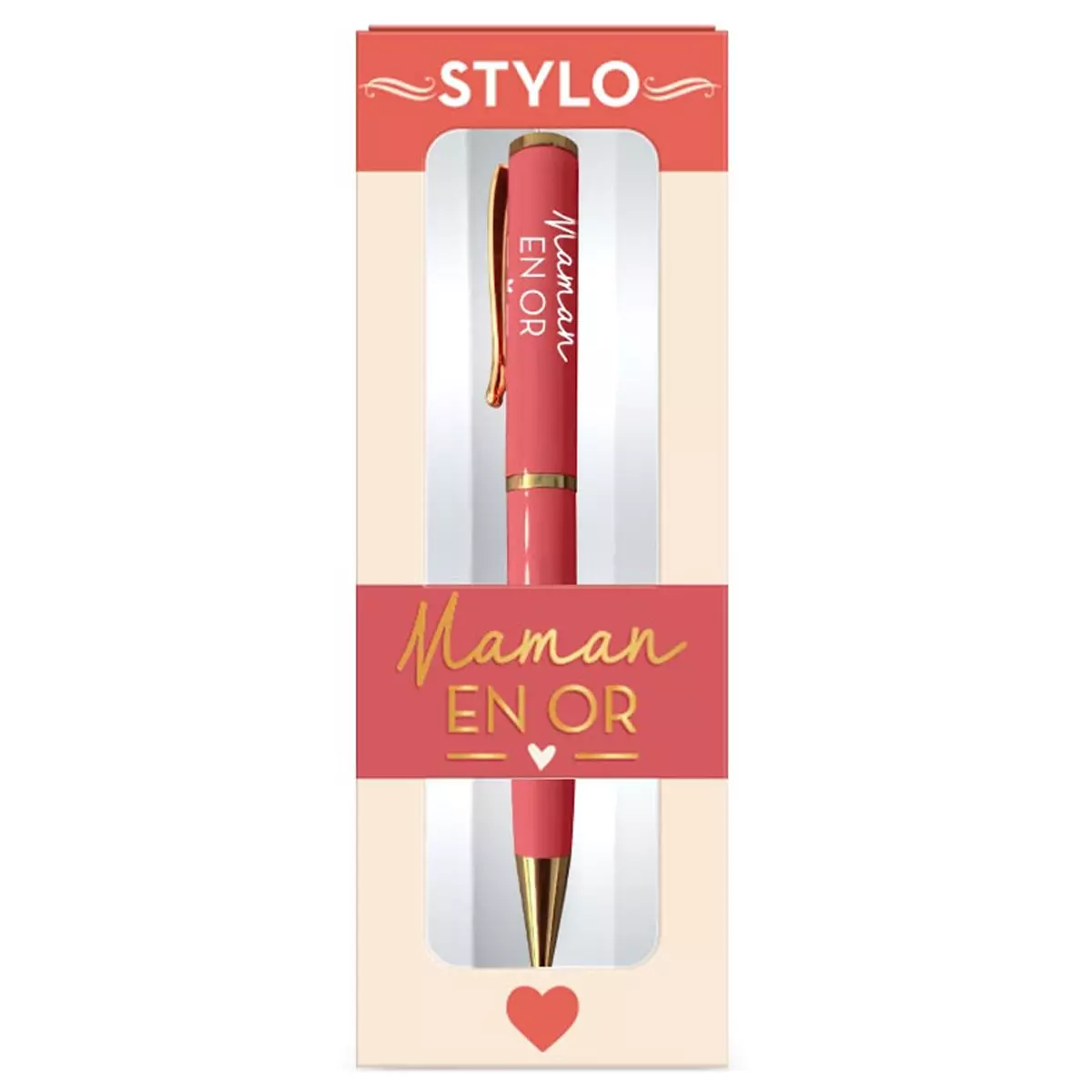 Les Trésors De Lily Stylo Créateur 'Maman' Rose (Maman En Or) 14 Cm [A3008]