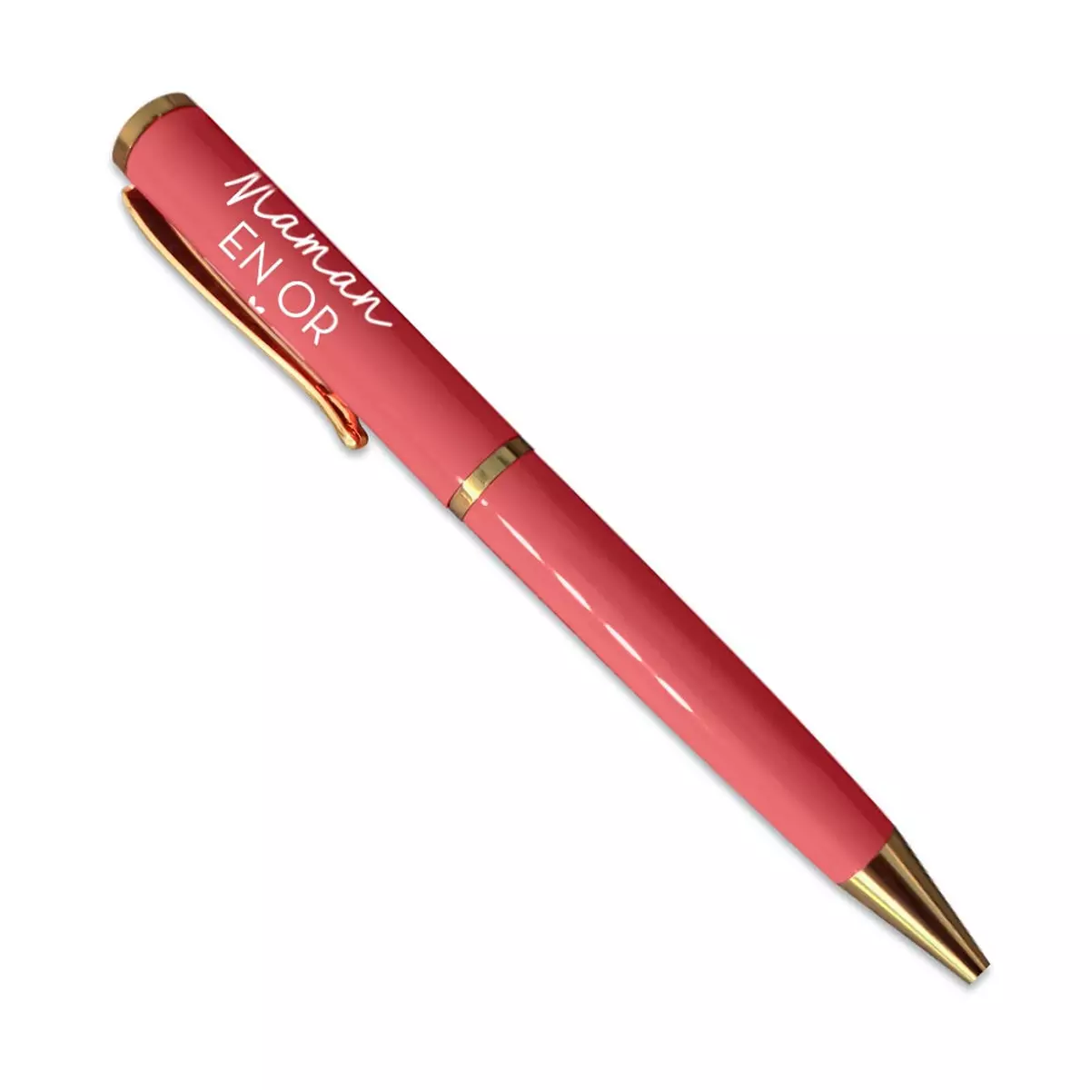 les trésors de lily Stylo créateur 'Maman' rose (Maman en Or) 14 cm [A3008]
