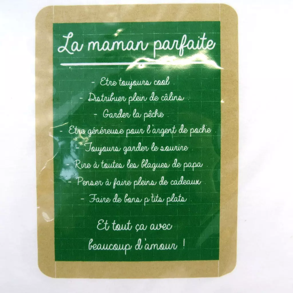 Les Trésors De Lily T Shirt 'La Maman Parfaite' Blanc Vert [M5153]