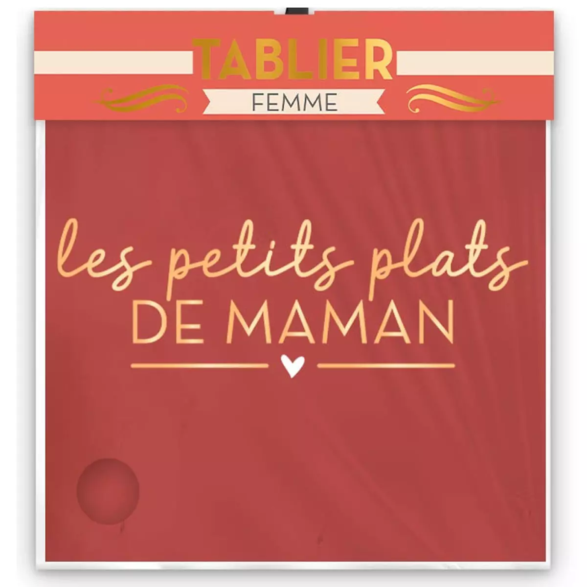 Les Trésors De Lily Tablier Créateur Coton 'les Petits Plats De Maman' Framboise 80x70 Cm [A3816]