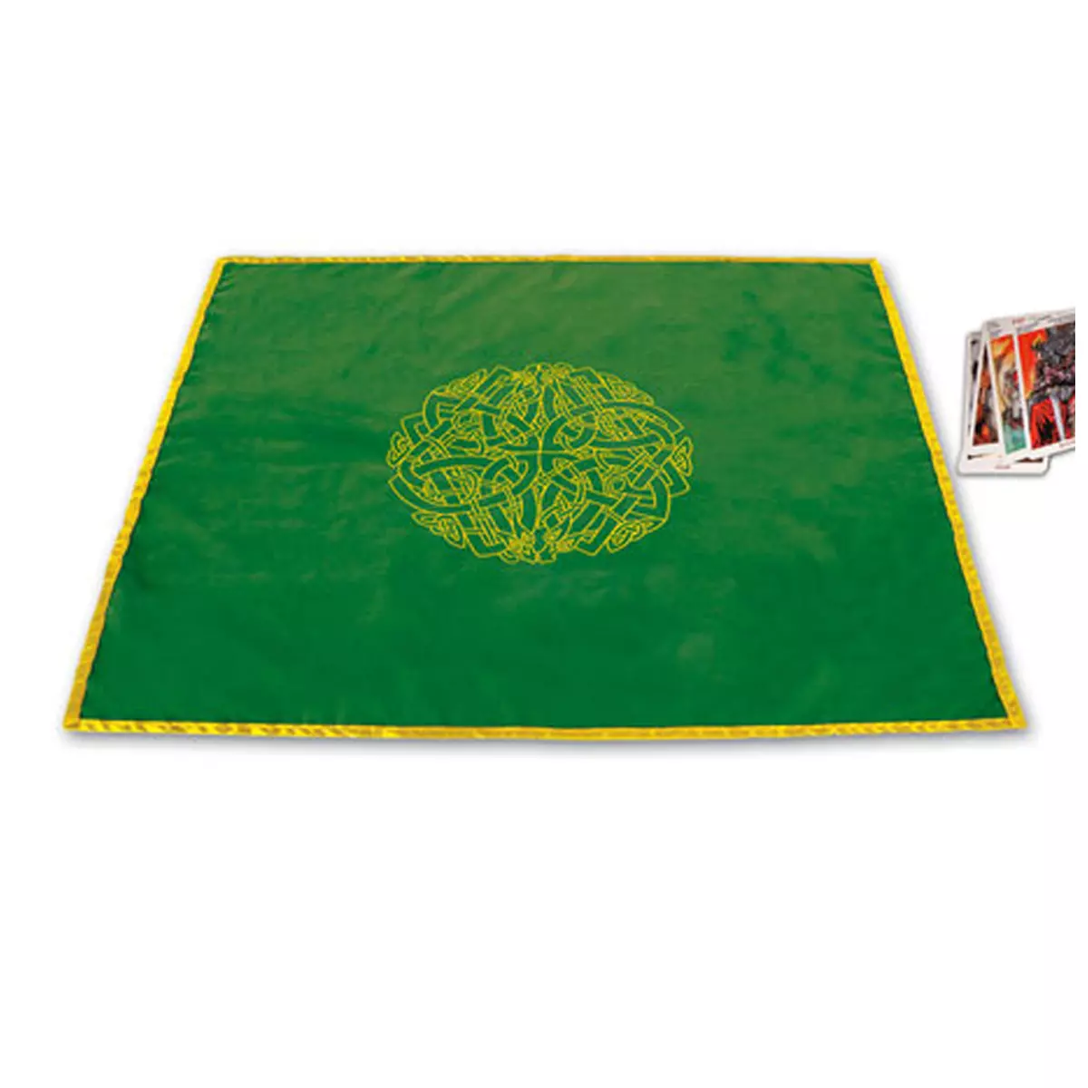 Les Trésors De Lily Tapis Velours 'Celtic Labyrinth' Vert 80x80 Cm [A1433]