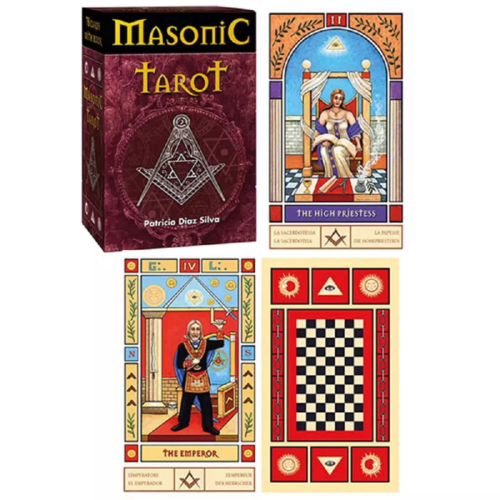 les trésors de lily Tarot collector 'Masonic' bordeaux 125x8x5 cm [A0994]