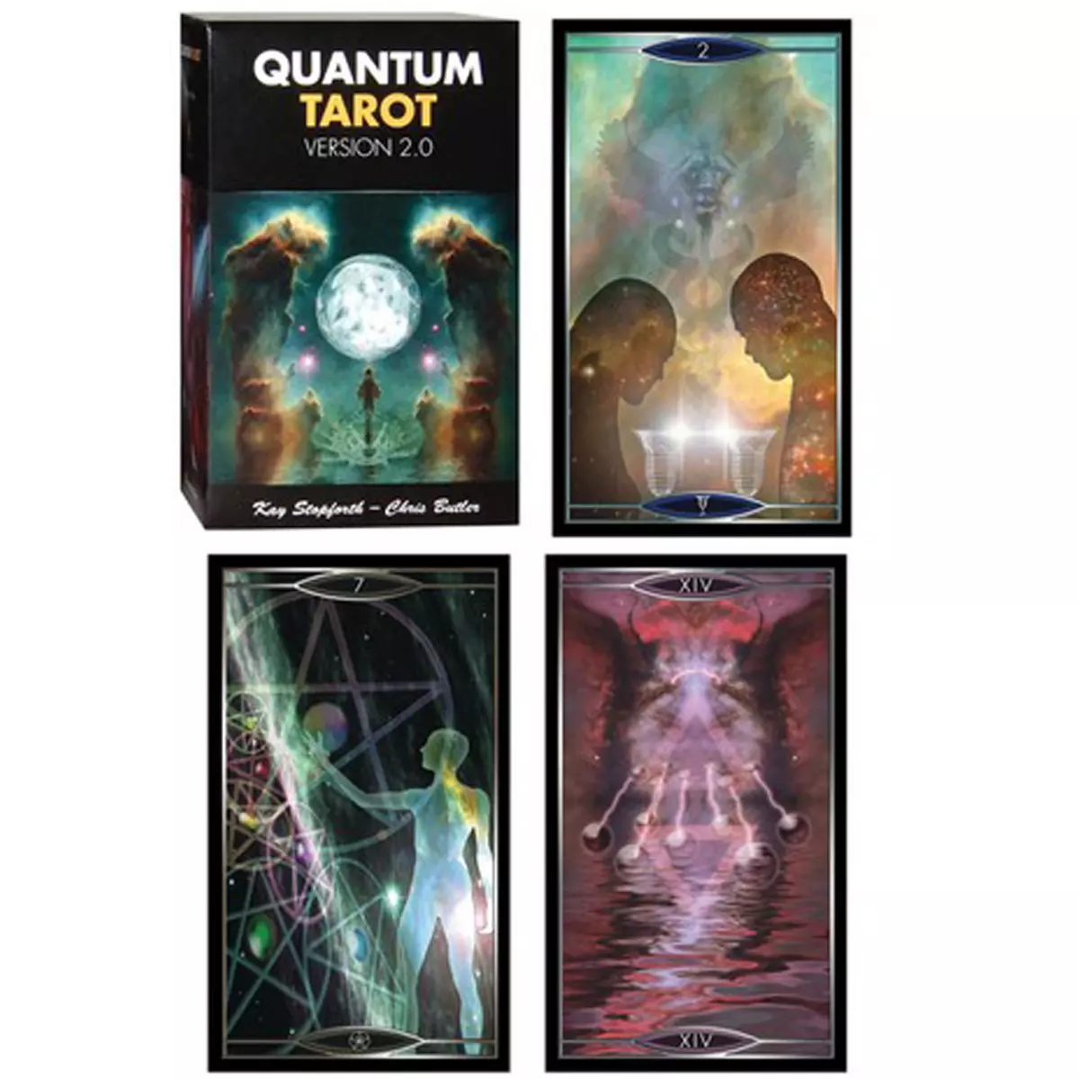 Les Trésors De Lily Tarot Collector 'Quantum Tarot Version 20' Noir Vert 125x8x5 Cm [A2000]