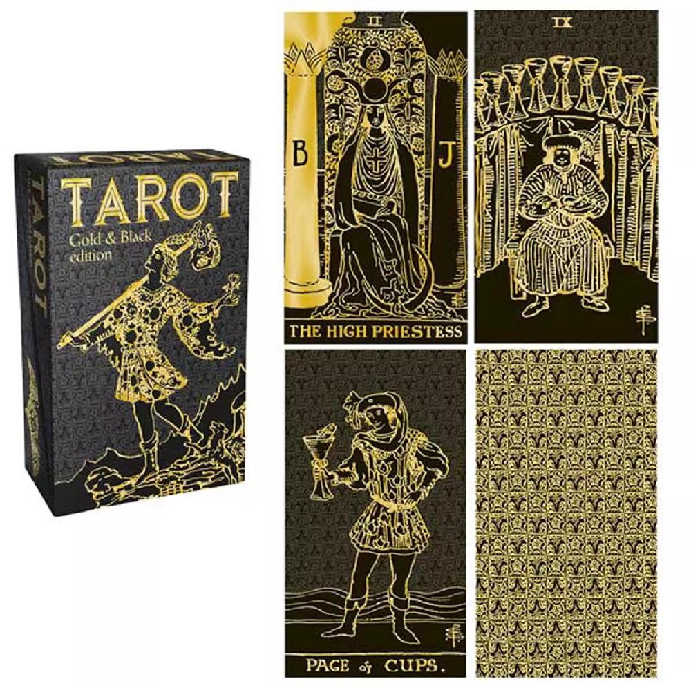 les trésors de lily Tarot collector 'Tarot Gold & Black Edition' noir doré 20x13x5 cm [A2127]