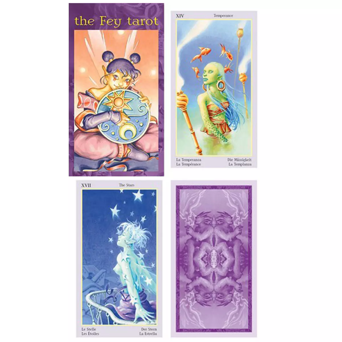 les trésors de lily Tarot Créateur 'Fey' violet 12x7x3 cm [R2812]