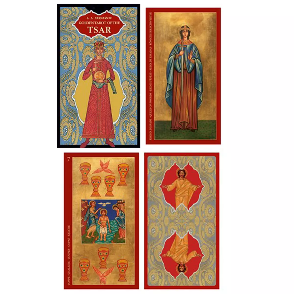 les trésors de lily Tarot Créateur 'Golden Tarot of the Tsar' golden collection 12x7 cm [A1333]