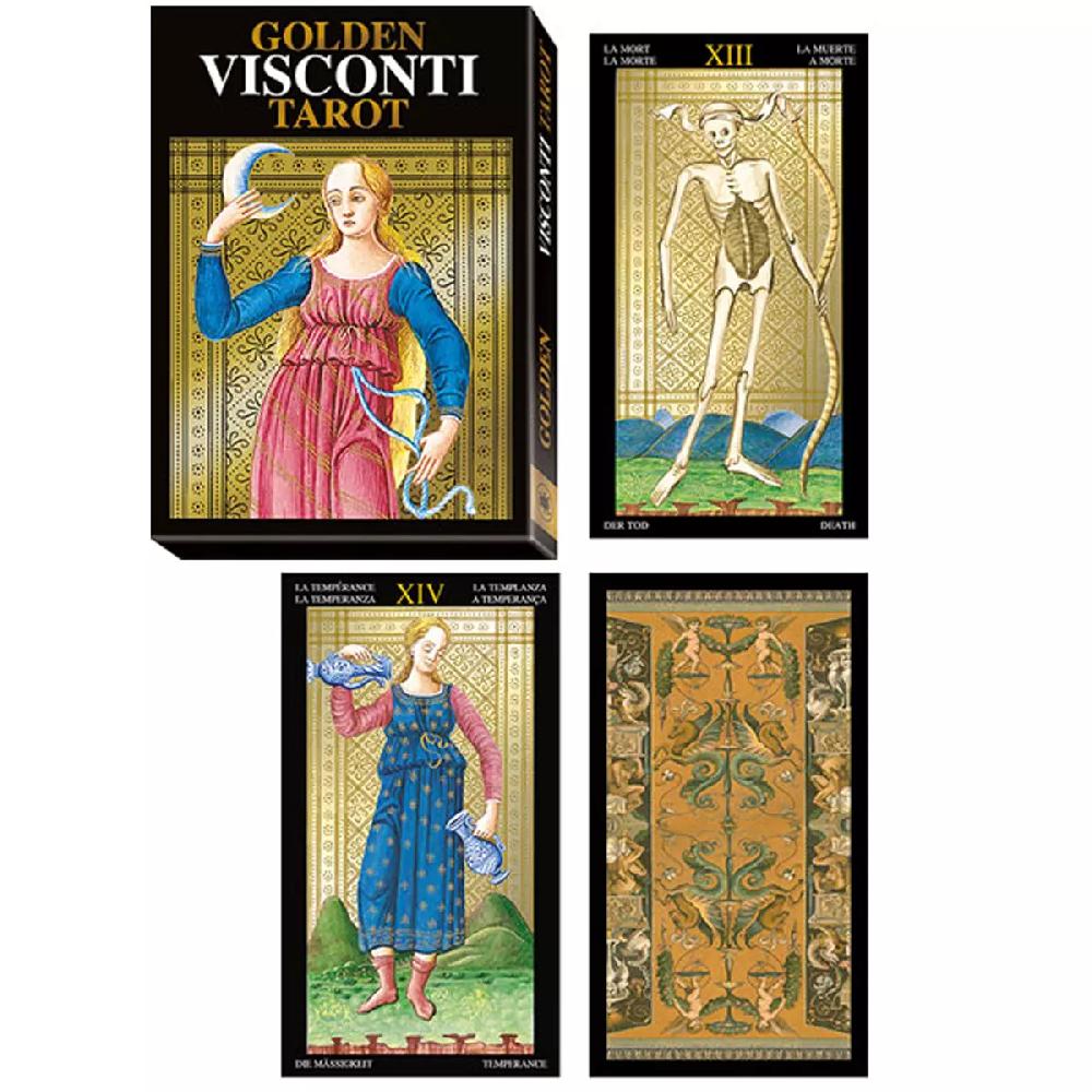 Les Trésors De Lily Tarot Créateur 'Golden Visconti' (22 Arcanes) Boite 15x11x2 Cm [A2963]