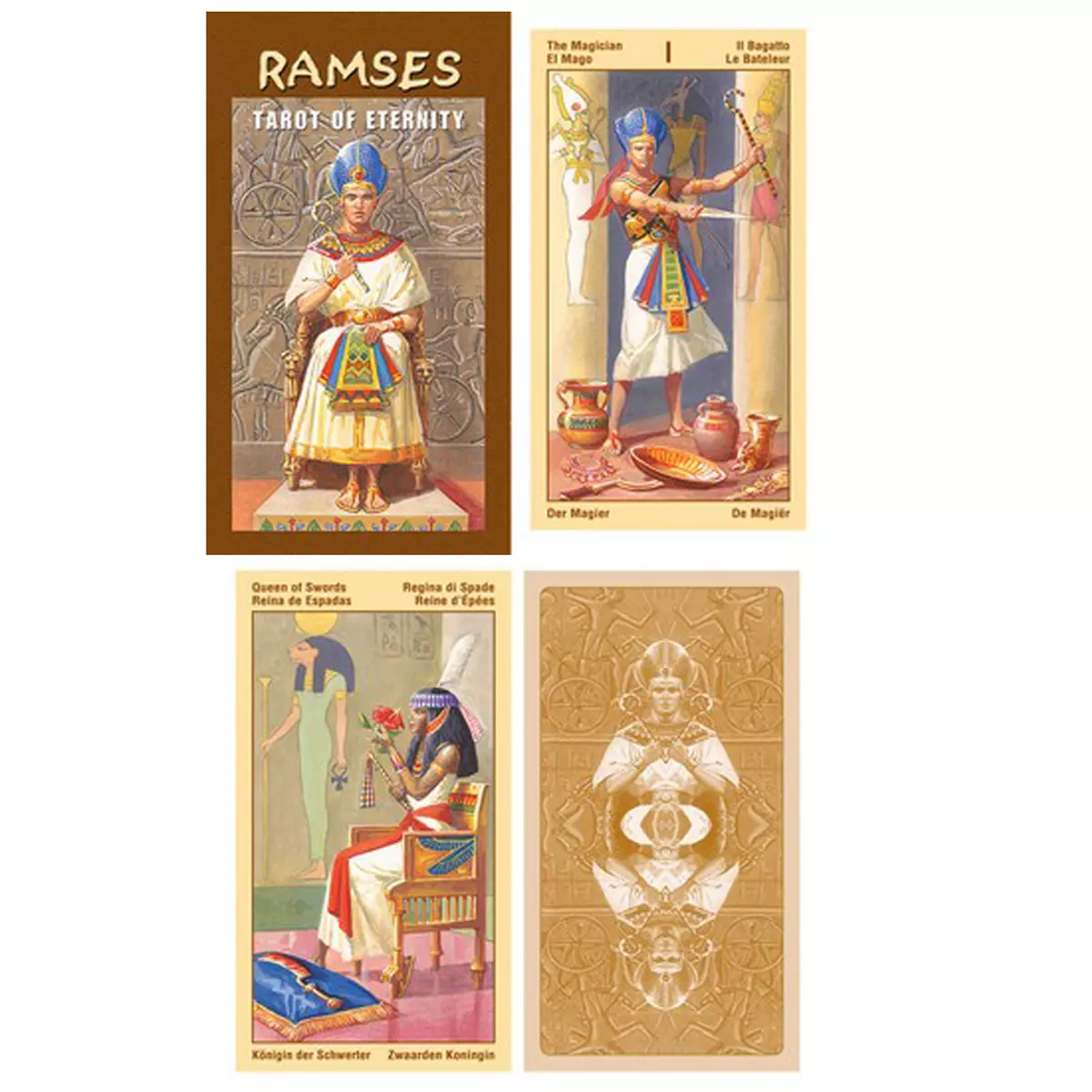 les trésors de lily Tarot Créateur 'Ramses' tarot of Eternity 12x7x3 cm [A0953]