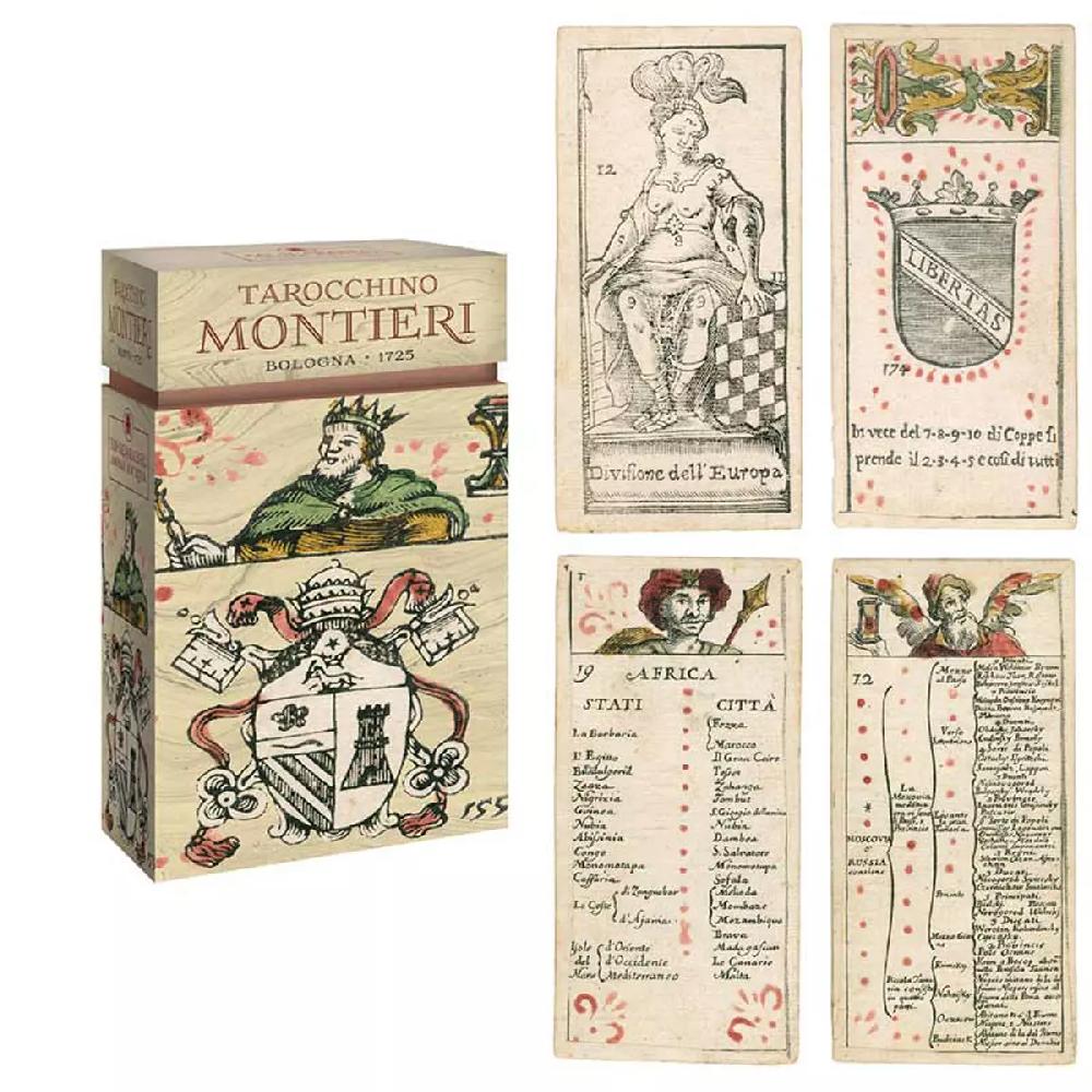les trésors de lily Tarot Créateur 'Tarocchino Montieri' beige multicolore (bologna 1725) 135x75x4 cm [A0738]
