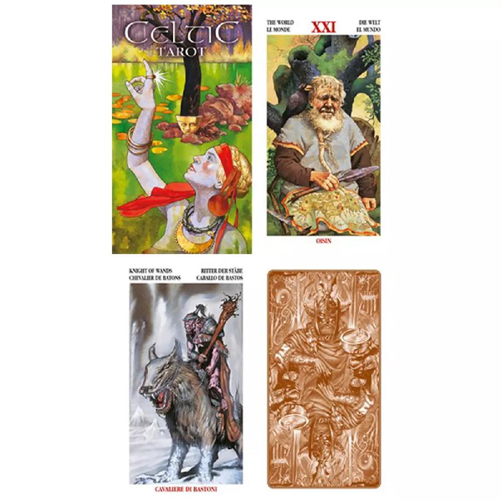 les trésors de lily Tarot Créateur 'Tarot Celtique' vert 12x7x3 cm [A0951]