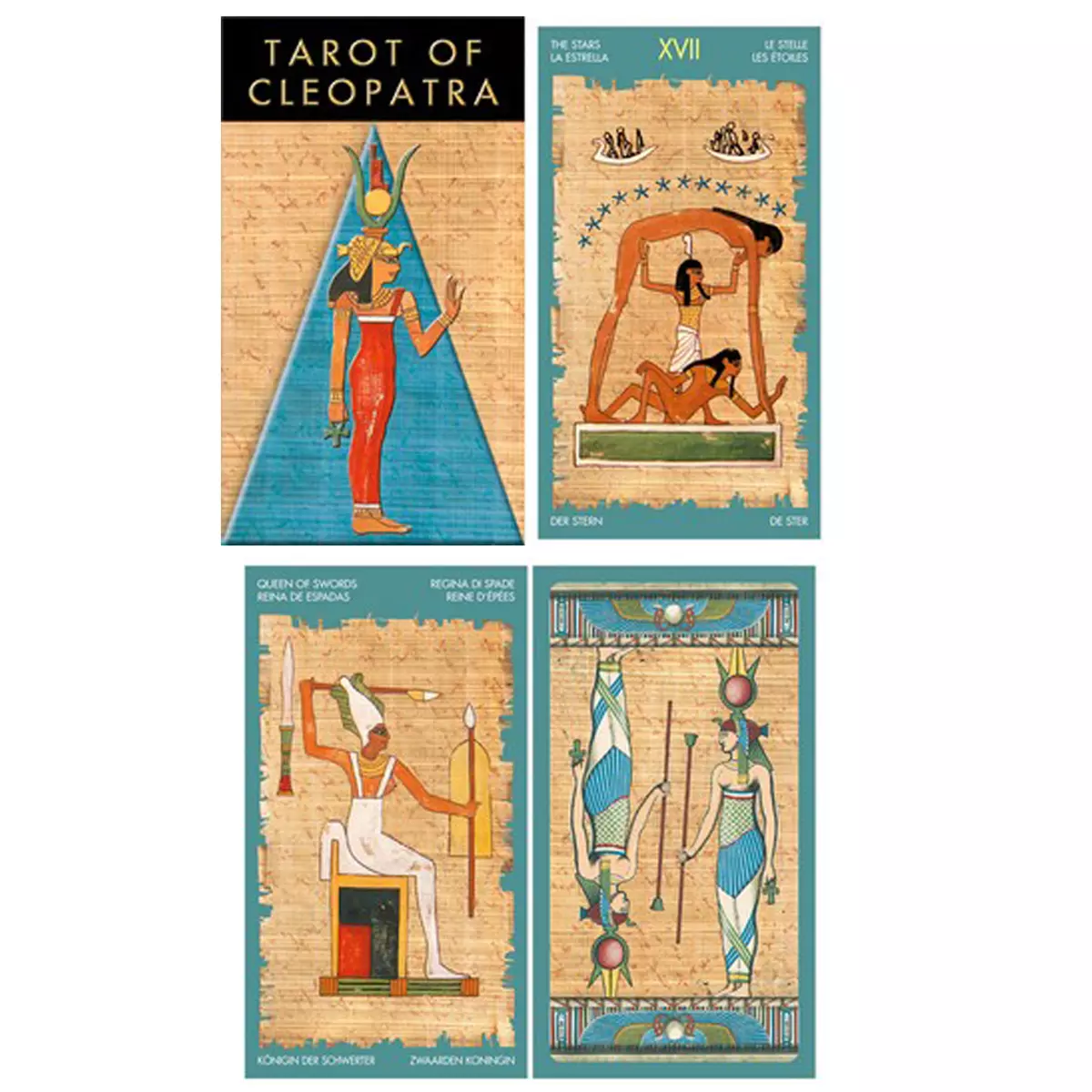 les trésors de lily Tarot Créateur 'Tarot de Cléopatre' papyrus 12x7x3 cm [A0960]