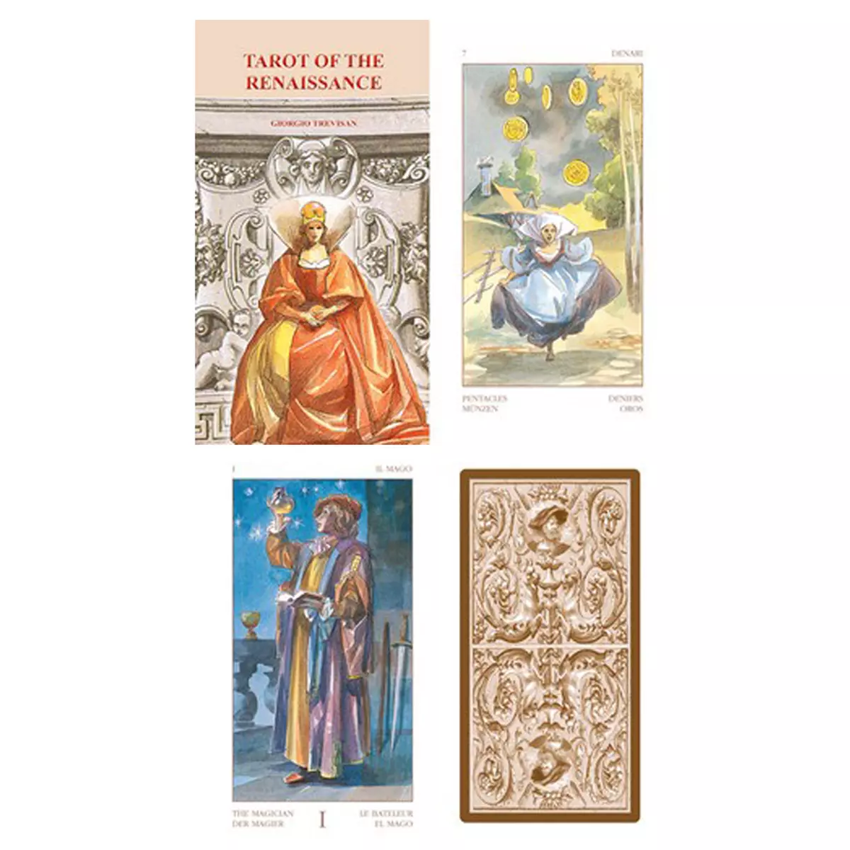 les trésors de lily Tarot Créateur 'Tarot de la Renaissance' 12x7x3 cm [A1206]
