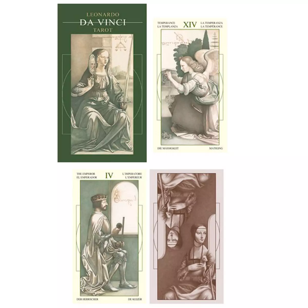 les trésors de lily Tarot Créateur 'Tarot de Léonard De Vinc' 12x7x3 cm [A1334]