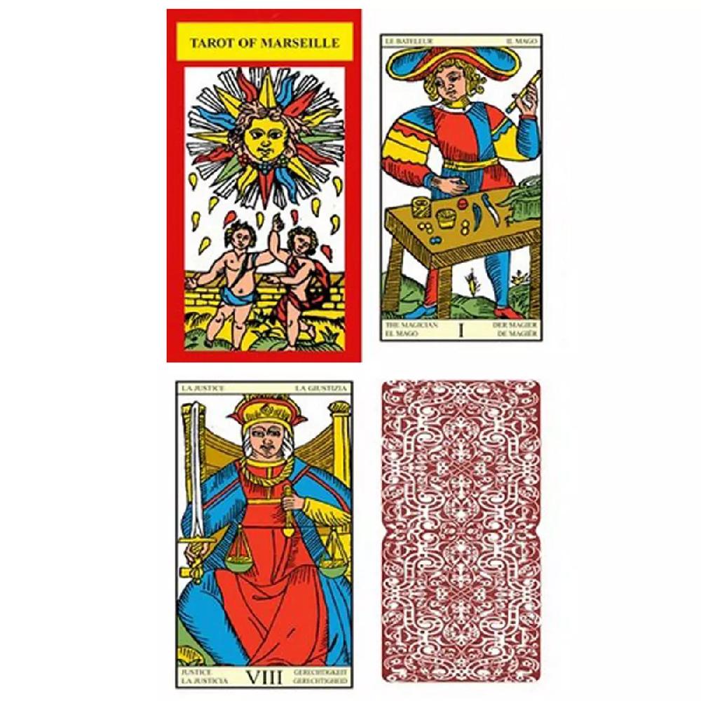 les trésors de lily Tarot Créateur 'Tarot de Marseille' rouge multicolore 12x7x3 cm [A0948]