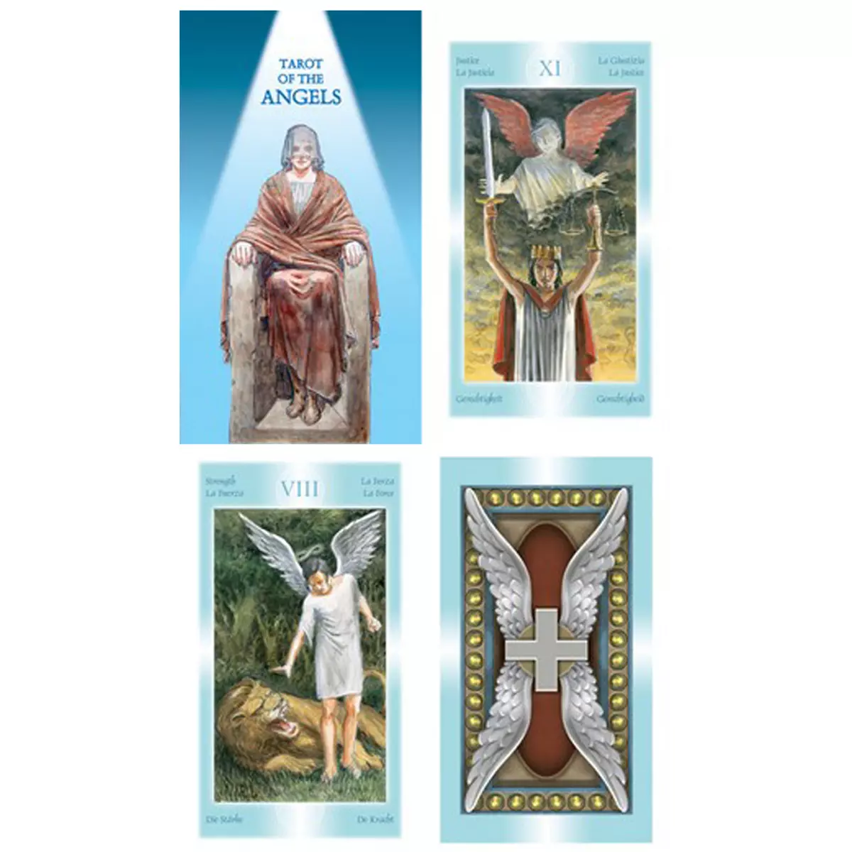 les trésors de lily Tarot Créateur 'Tarot des Anges' bleu 12x7x3 cm [A1517]