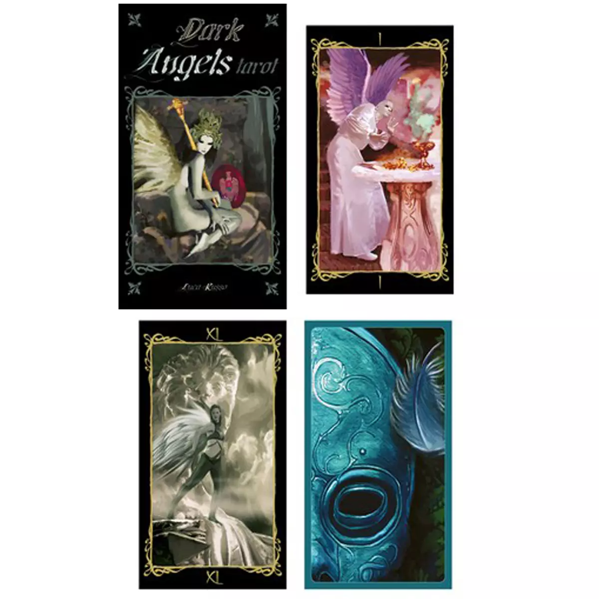 les trésors de lily Tarot Créateur 'Tarot des Anges Obscurs' Dark Angels 12x7x3 cm [A1310]
