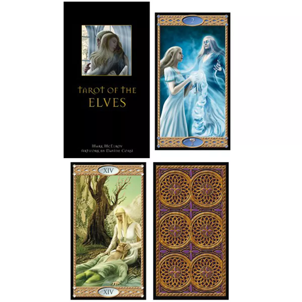 les trésors de lily Tarot Créateur 'Tarot des Elfes' noir 12x7x3 cm [A0962]