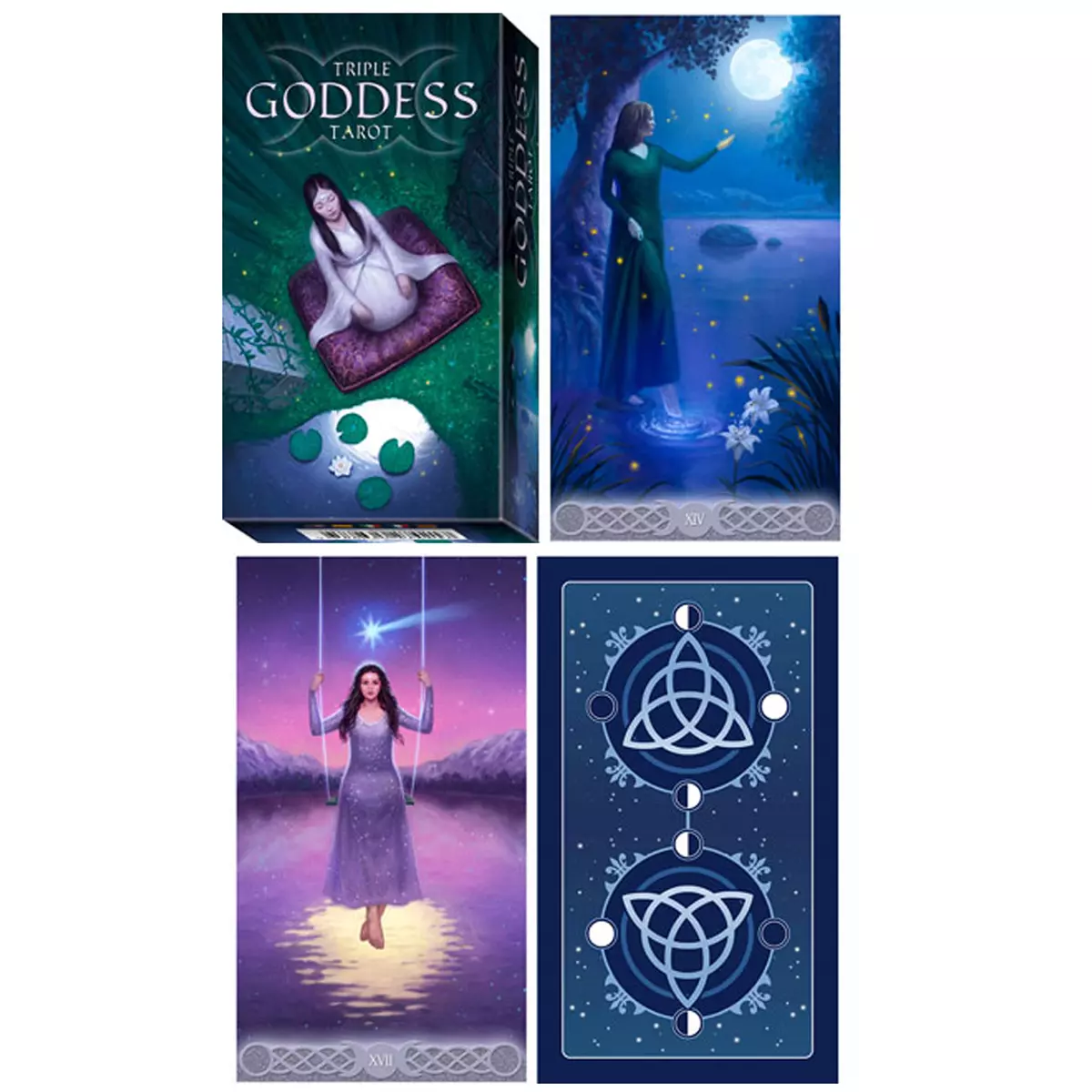 les trésors de lily Tarot Créateur 'Triple Goddess' 12x7x3 cm [A2124]
