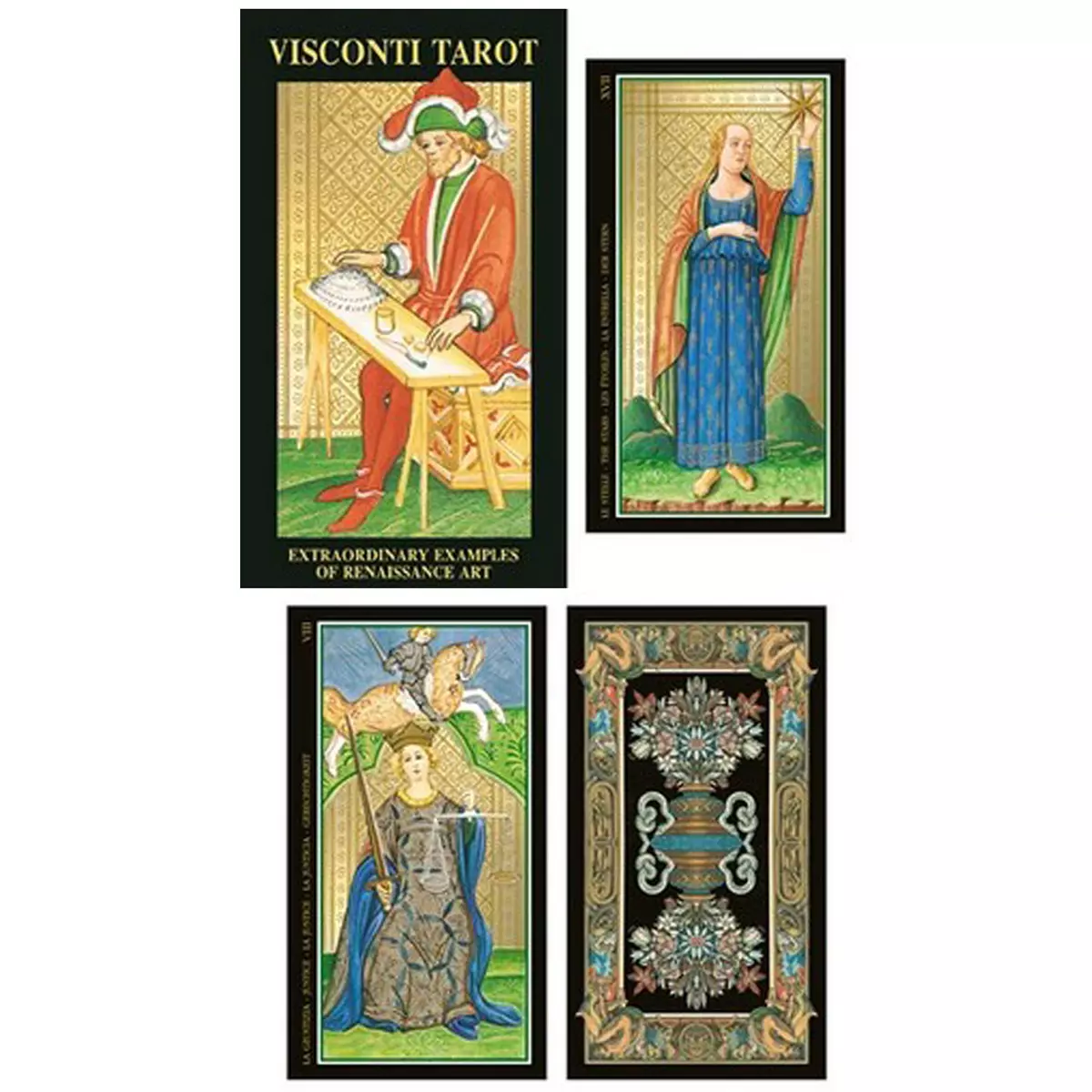 les trésors de lily Tarot Créateur 'Visconti' golden collection 12x7 cm [A0949]
