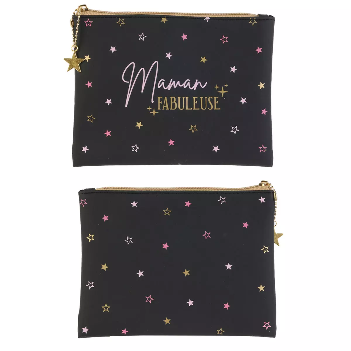 les trésors de lily Trousse plate 'Maman' noir (Maman fabuleuse) 20x15 cm [R2522]