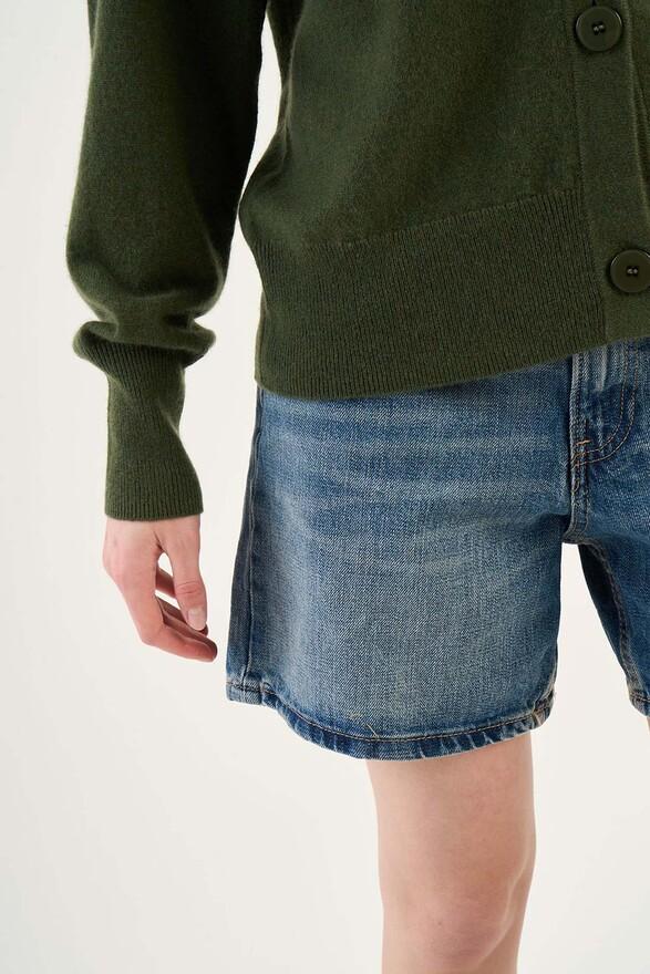 Les Tricots De Léa Gilet Boutonné En 100% Cachemire GRAMMY Kaki