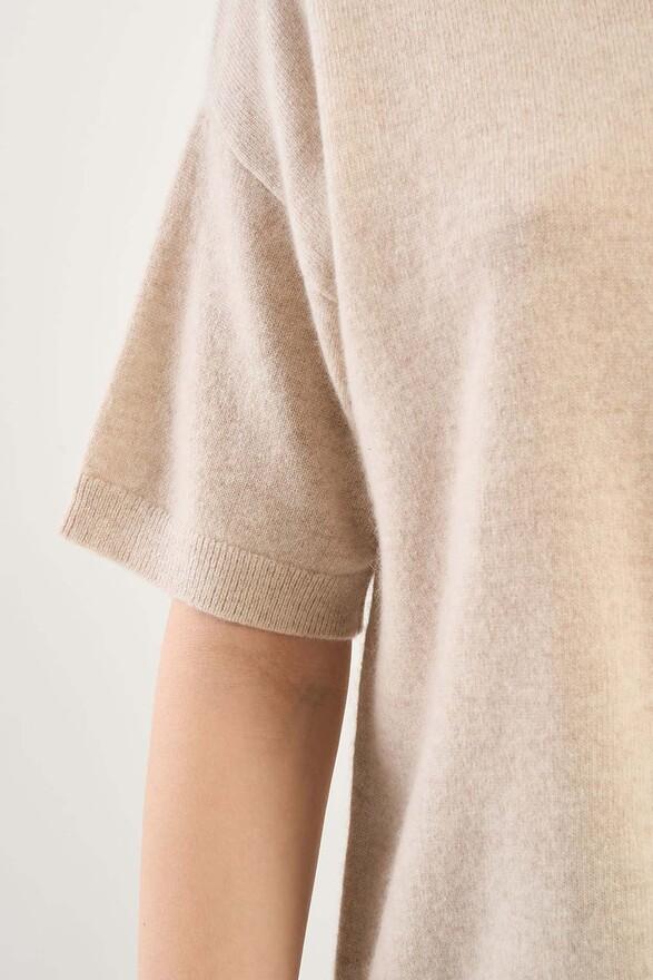 Les Tricots De Léa Gilet En 100% Cachemire GELLY Beige Chiné