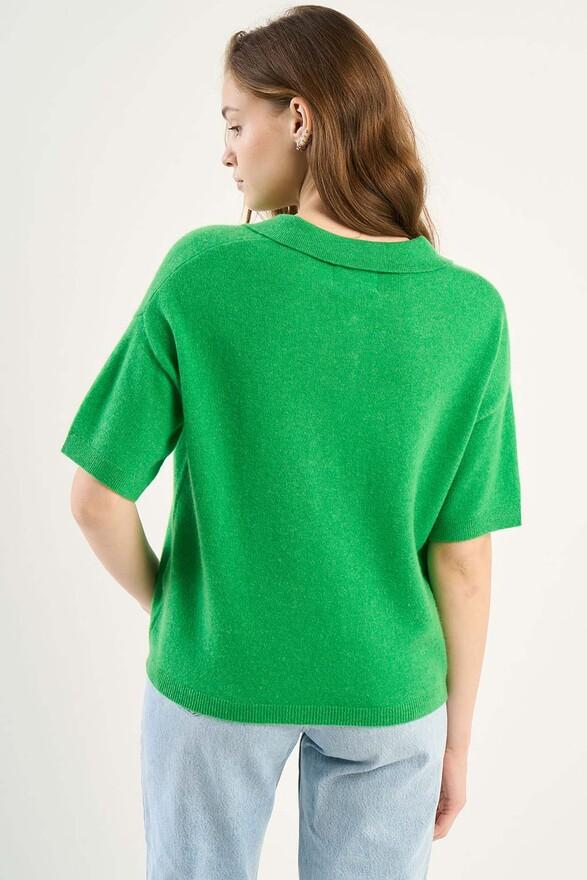 Les Tricots De Léa Gilet En 100% Cachemire GELLY Cactus