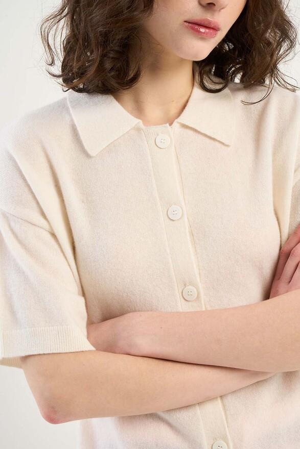 Les Tricots De Léa Gilet En 100% Cachemire GELLY Milk