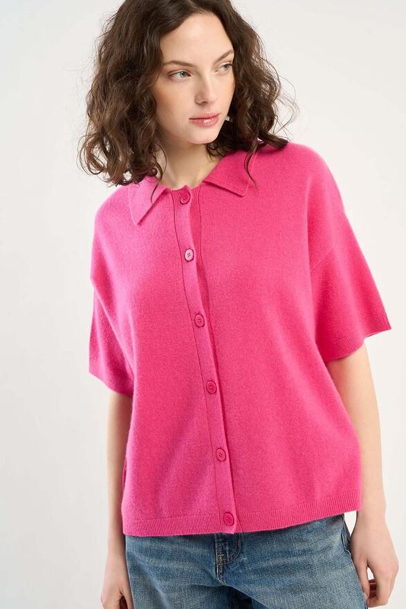 les tricots de léa Gilet en 100% Cachemire GELLY Raspberry les tricots de léa Gilet en 100% Cachemire GELLY Raspberry