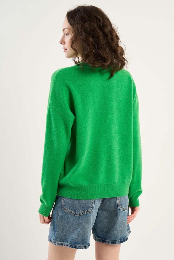 Les Tricots De Léa Pull Col Rond En 100% Cachemire MAPOUPETTE Cactus