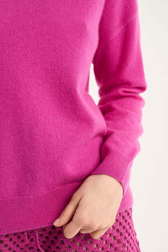 Les Tricots De Léa Pull Col Rond En 100% Cachemire MAPOUPETTE Cassis