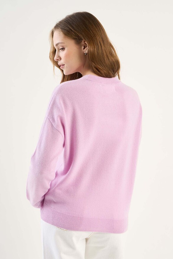 Les Tricots De Léa Pull Col Rond En 100% Cachemire MAPOUPETTE Lilac