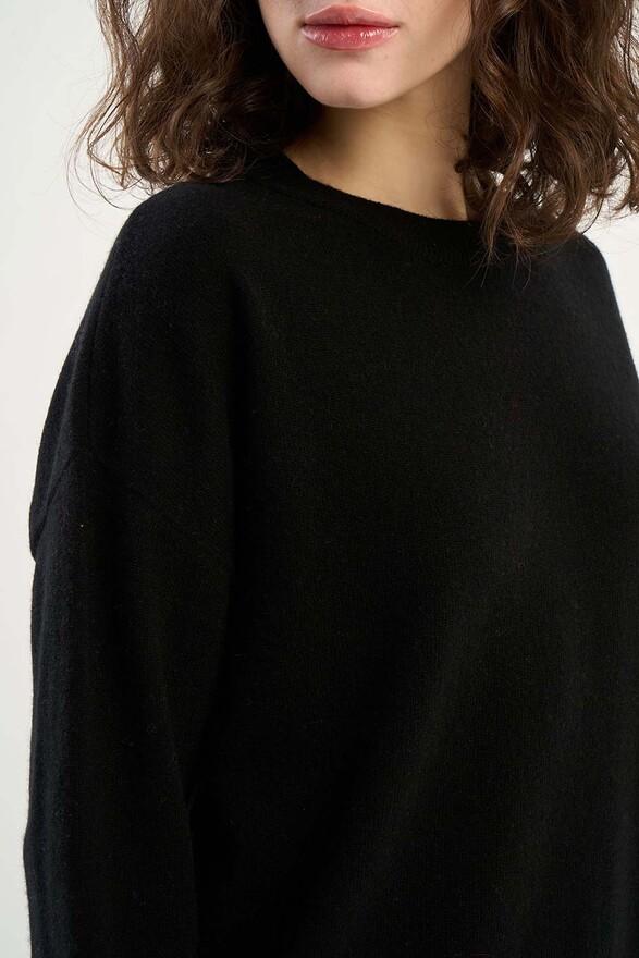 Les Tricots De Léa Pull Col Rond En 100% Cachemire MAPOUPETTE Noir