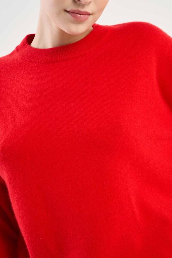Les Tricots De Léa Pull Col Rond En 100% Cachemire MAPOUPETTE Rouge