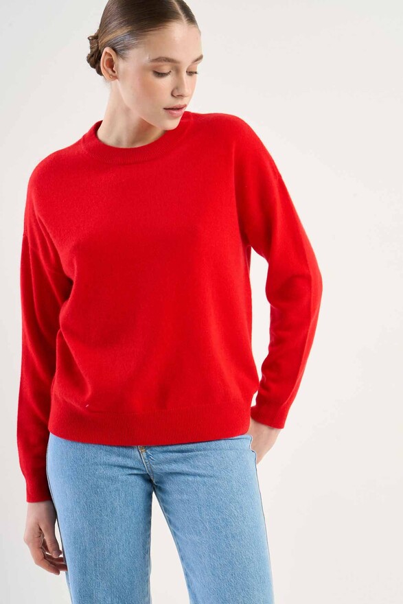 les tricots de léa Pull col rond en 100% Cachemire MAPOUPETTE Rouge les tricots de léa Pull col rond en 100% Cachemire MAPOUPETTE Rouge