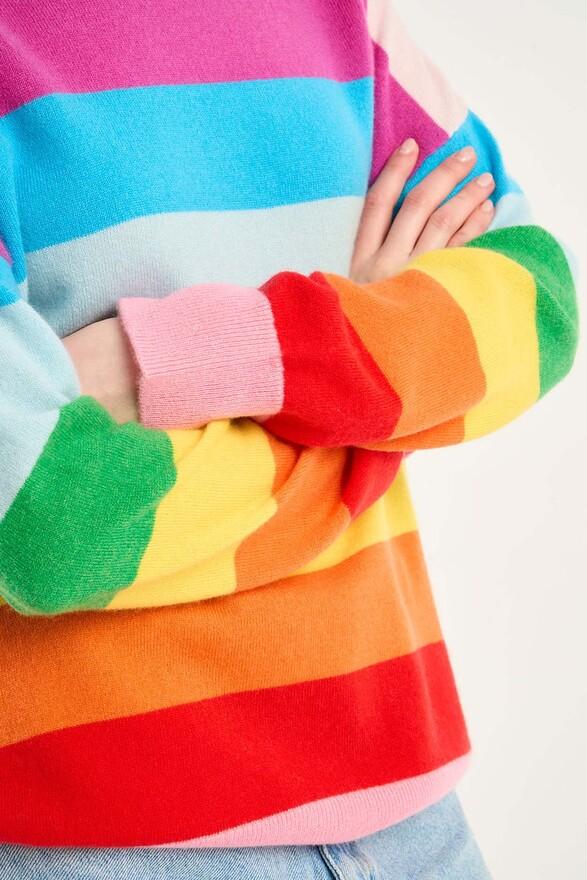 Les Tricots De Léa Pull Col Rond En 100% Cachemire MASOSO Multicolore