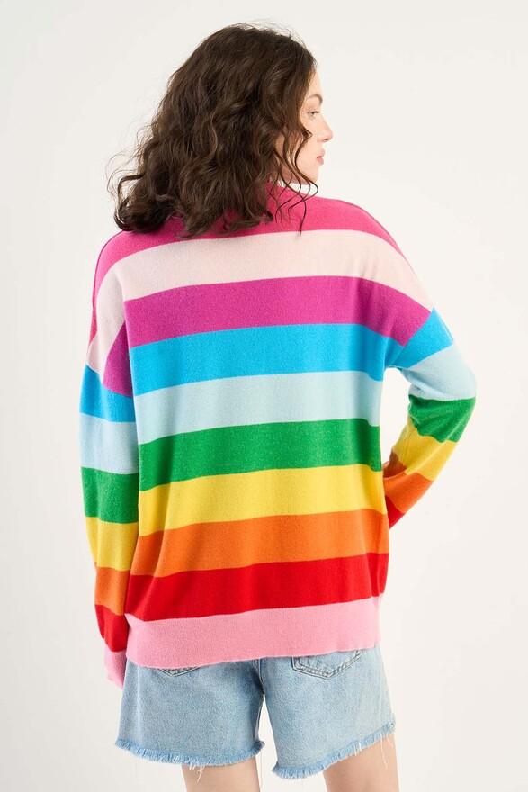 Les Tricots De Léa Pull Col Rond En 100% Cachemire MASOSO Multicolore
